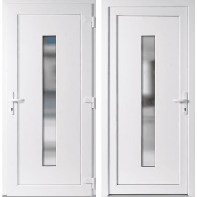 OknaDvereNaMiru.cz Vchodové dveře Hana bílá / bílá pravé otevírání dovnitř 110 x 210 cm – Hledejceny.cz