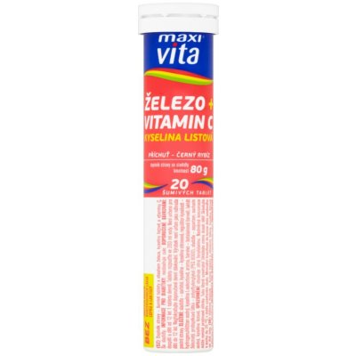 Maxivita MaxiVita železo + vitamin C 20 šumivých tablet – Hledejceny.cz