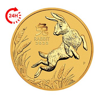 The Perth Mint zlatá mince Lunární Série III Rok Králíka v 1/2 oz