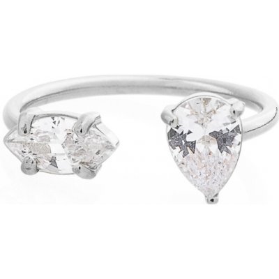 Franco Bene Duo promise ring se zirkony stříbrný 2172 – Sleviste.cz