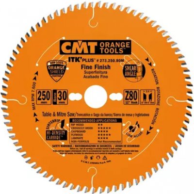 CMT pilový kotouč ultra tenký 250x2,4x30mm 80Z finální řez C27325080M – Zboží Mobilmania