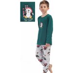 Pyžamo s tučňákem stromečkem 1F0957 zelené – Zboží Dáma