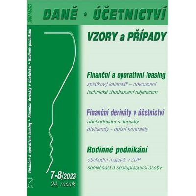 Daně, účetnictví, vzory a případy č. 7-8 - Rodinné podnikání, Leasing, Deriváty - Poradce s.r.o. – Hledejceny.cz