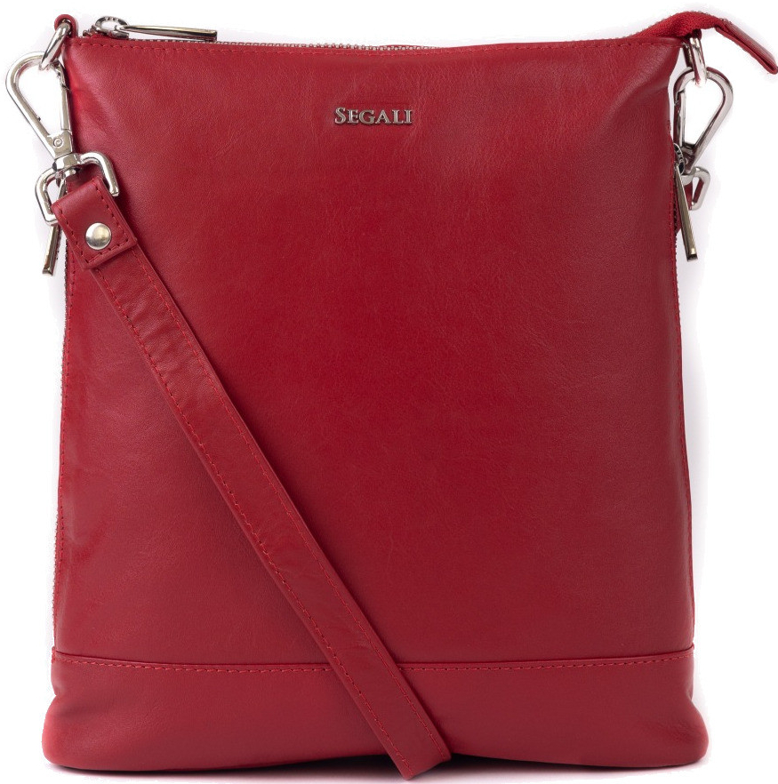 Segali dámská kožená crossbody kabelka 9060 red