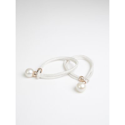 MKLuzkoviny.cz Stahovací spona na závěsy Lucia (2ks) - bílá – Hledejceny.cz