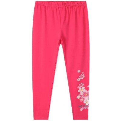 Dívčí legíny s kytičkami Růžová – Sleviste.cz