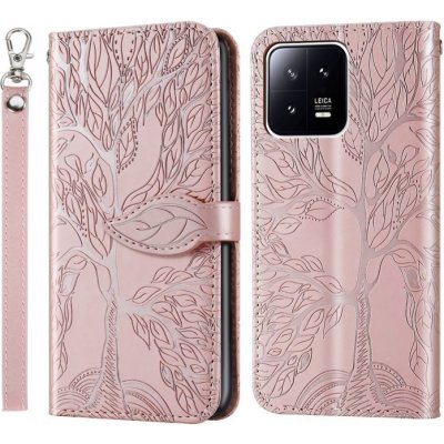 Pouzdro Embossing Pattern Strom Xiaomi 13 Pro růžové – Zboží Mobilmania