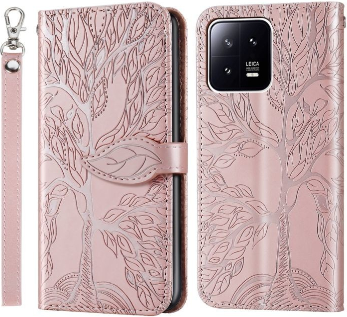 Pouzdro Embossing Pattern Strom Xiaomi 13 Pro růžové