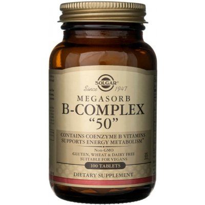 Solgar Megasorb B-Complex 50 100 tablet – Hledejceny.cz