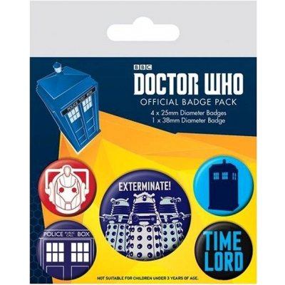 Pyramid International sada placek Doctor Who Exterminate 5 ks – Zboží Dáma