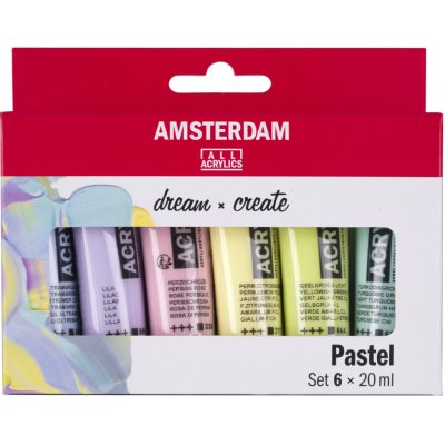 Amsterdam Standard sada akrylových barev pastel 6 ks 20 ml – Zboží Dáma