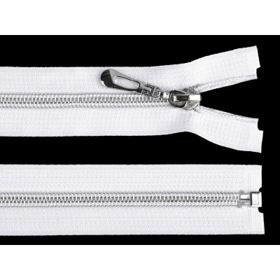 Spirálový zip se stříbrnými zoubky šíře 7 mm délka 50 cm 101 bílá – Hledejceny.cz