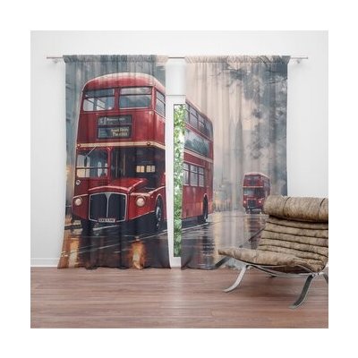 Sablio Závěs Londýn Double-decker 2: 2ks 140x250cm – Hledejceny.cz