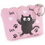 Klíčenka s kočkami 2 motivy 3 barvy Číslo bílá hlavička – Zboží Dáma