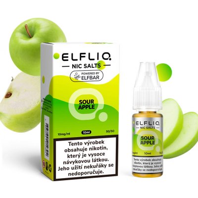 Elf Bar Elfliq Salt Sour Apple 10 ml 10 mg – Zboží Dáma