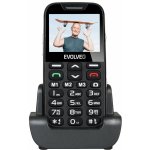 EVOLVEO EasyPhone XD, mobilní telefon pro seniory s nabíjecím stojánkem (černá barva) EP-600-XDB