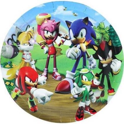 Párty papírové talíře 22cm ježek Sonic Cakesicq – Zboží Dáma