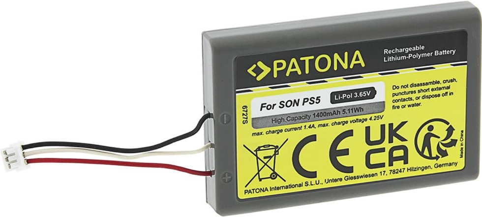 PATONA baterie Sony Playstation 5 / PS5 Li-Pol 1400mAh 3,65V