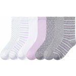 Pepperts Dívčí ponožky s BIO bavlnou, 7 párů bílá/fialová/šedá – Zboží Dáma