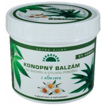 Herbavera Konopný balzám s aloe vera na suchou a citlivou pokožku 200 ml