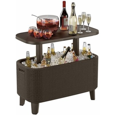 Keter 2v1 Bevy Cool Bar & Side Table Brown – Hledejceny.cz