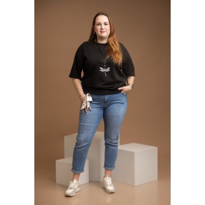 Mom fit džíny AQUA M1166-4B Modrá – Sleviste.cz