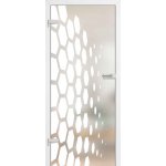 Erkado Celoskleněné dveře Graf 59 mléčné sklo s bílými vzory 80 x 197 cm – Sleviste.cz