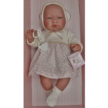 ASIVIL Realistické miminko María v růžovo béžových šatech
