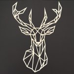 Amadea dřevěná dekorace Jelen na zeď 41 cm – Sleviste.cz