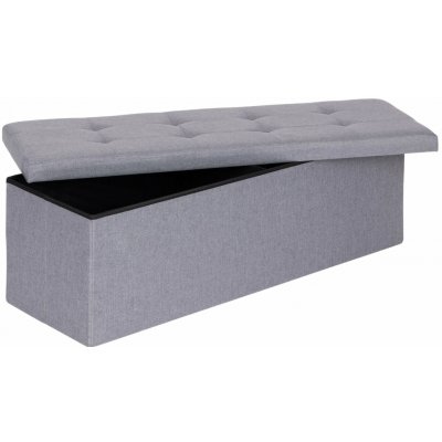ModernHome TH-PO-6-4 Čalouněný taburet s úložným prostorem 111 x 38 cm, světle šedý – Hledejceny.cz