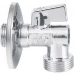 Aqualine Pračkový kulový ventil se zpětným ventilem 1/2''x3/4'' - L, chrom - 5310 – Sleviste.cz