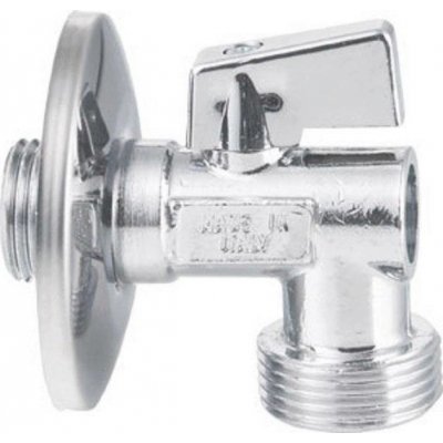 Aqualine Pračkový kulový ventil se zpětným ventilem 1/2''x3/4'' - L, chrom - 5310 – Sleviste.cz
