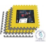 Hop-Sport Eva Podložka puzzle 60 x 60 x 1 cm šedo / žlutá 4 ks – Zboží Dáma