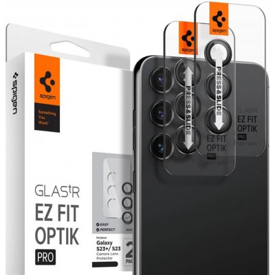 Spigen Optik Pro ochranné sklo na kameru Samsung Galaxy S23 / S23+ 2 ks černé (AGL05962) – Zboží Živě