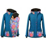 Shara softshellová bunda zimní vsadka se vzorem přední nošení petrolej/duhové mandaly – Sleviste.cz