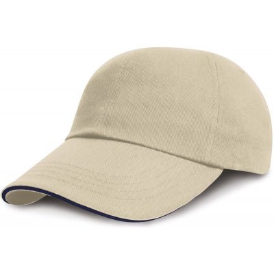 Result Headwear 6 panelová nízkoprofilová sandwich RC 024XP natural-navy – Sleviste.cz