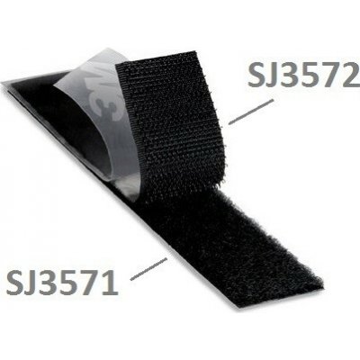 3M Hook & Loop™ SJ3571, černý, smyčky 25 mm x 45,7 m – Hledejceny.cz