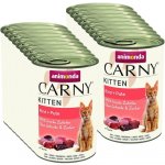 ANIMONDA Cat Carny Kittenhovězí, krůtí srdce 18 x 400 g – Hledejceny.cz