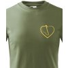 Dětské tričko dětské tričko Srdce na pravém místě, Military 69