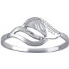 SILVEGO Stříbrný prsten lístek Chaja s ručním rytím SILVEGOB20565RS