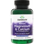 Swanson Albion Magnesium & Calcium with Vitamins D3 & K2 90 kapslí – Hledejceny.cz