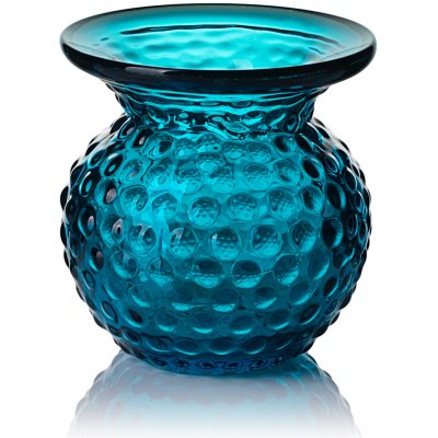 Skloglass Ručně foukaná vázička Lobelka 11cm Aquamarine Velikost: 11cm – Hledejceny.cz