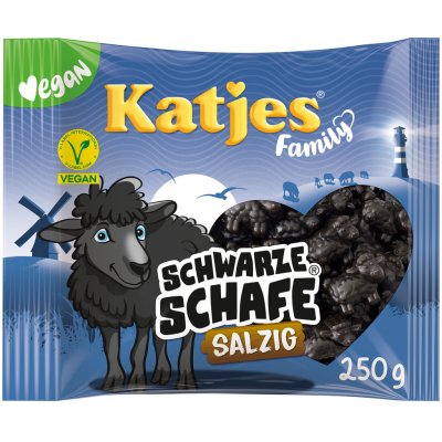 Katjes Family Schwarze Schafe lékořicové ovečky slané 250 g