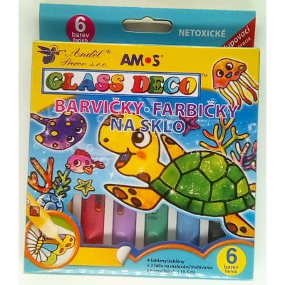 Barvy na sklo 6 barev 10,5 ml 1492 – Sleviste.cz