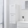Koupelnový nábytek Nábytek XL Koupelnová skříňka bílá lesklá 30 x 30 x 80 cm kompozitní dřevo