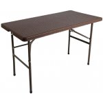 TENTino STL122PR Skládací stůl imitace ratanu 122x60 cm půlený – Zboží Dáma