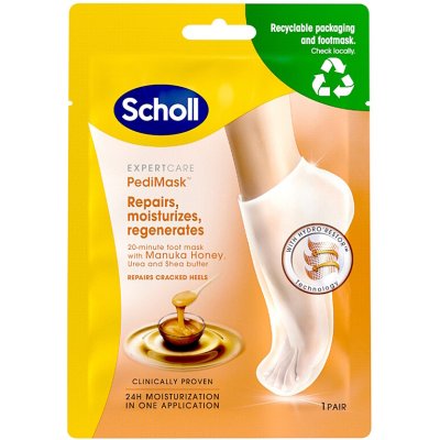 Scholl Pedimask Manuka Honey hloubkově vyživující maska na nohy 1 pár – Zboží Mobilmania