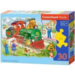 Castorland Zelená lokomotíva 30 dílků – Sleviste.cz