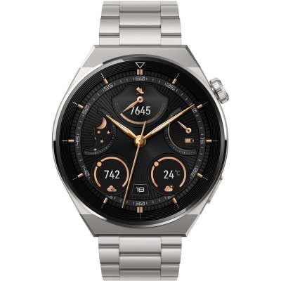 Chytré hodinky Huawei Watch GT3 Pro 46 mm - Light Titanium Case + Light Titanium Strap