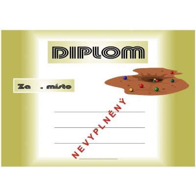 VIZINGR Kuličky diplom Hry č.1 Hryč.1-A4-vyplněný – Zboží Mobilmania